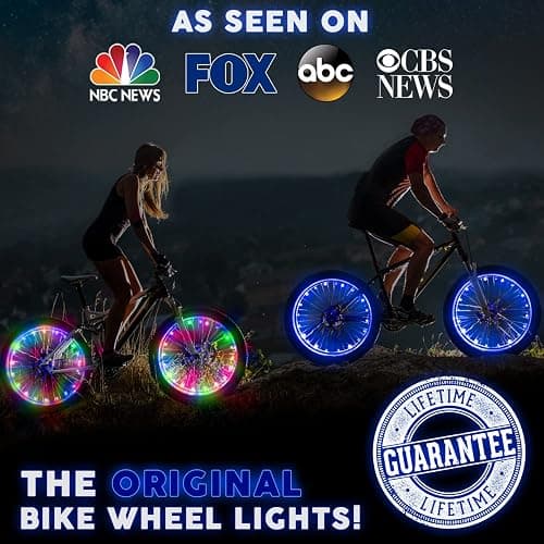 Activ Life LED Bike Wheel Lights with Batteries Included! Get 100% Brighter and Visible from All Angles for Ultimate Safety & Style (1 Tire Pack) thumbnail 3