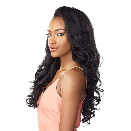 Sensationnel Instant Weave Half Wig - 3 Synthetic Blendwig Adjustable Drawstring for Seamless Hair Blending (2 DARKBROWN) thumbnail 6