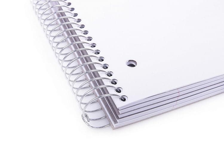 Mintra Office Durable Spiral Notebooks, 5 Subject (White, College Ruled 1pk) thumbnail 5