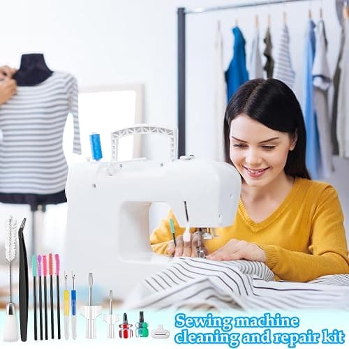 15pcs Sewing Machine Cleaning Kit, Sewing Machine Cleaning Tools Including Tweezers, Rippers, Screwdriver, Double Headed Brush, Needle Board Screwdriver, Silicone Brush and Storage Bag thumbnail 7