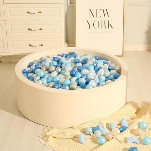 TRENDPLAY Star Ball Pit Balls Set: Vibrant Mix of Shapes - 50 100 200 500 Mix Stars Moon Shapes for Kids, Perfect for Parties, Playtime thumbnail 6