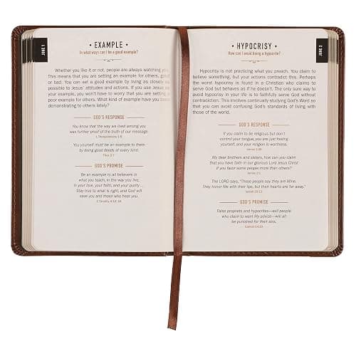 One Minute with God for Men 365 Devotions, Brown Faux Leather Flexcover thumbnail 5