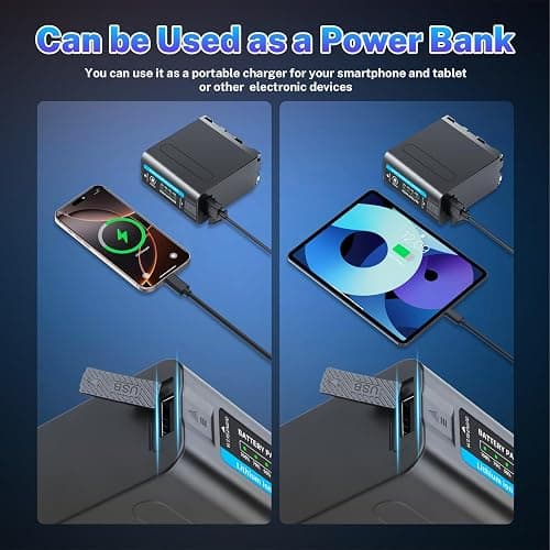 10800mAh Replacement Battery for Sony NP-F970 NP-F980 NP-F960 NP-F950 NP-F930 NP-F550 NP-F570 NP-F750 Batteries, for Sony Handycams, Field Monitor, Video Light with battery Memory Card Organizer thumbnail 4