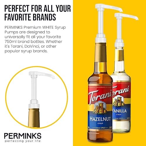 Syrup Pumps Compatible with Torani and Davinci Bottles (25.4 oz-750ml (Set of 2, White) thumbnail 4