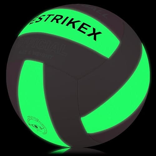 YeStrikeX Official Size 5 Glow in The Dark Volleyball, Fluorescent Light Night Volleyball Soft Indoor Outdoor Volleyball Gift Luminous Night Light Ball for Game Gym Training Beach Play with Pump Kit thumbnail 8