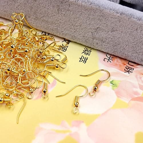 600Pcs Hypoallergenic Earring Hooks, Gold Earring Making Kit, with Earring Backs and Jump Rings for Jewelry Making (Gold) thumbnail 4