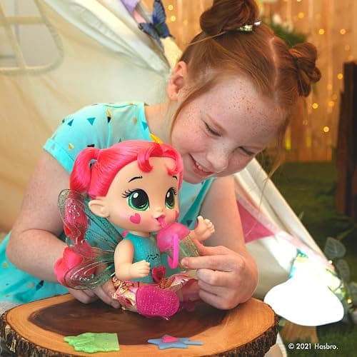 Baby Alive Glo Pixies Doll, Sammie Shimmer, Interactive 10.5-inch Pixie Doll Toy for Kids 3 and Up, 20 Sounds, Glows with Pretend Feeding thumbnail 2