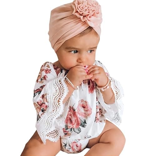Aoswep - Pretty Floral Printed Baby Romper - Image 1