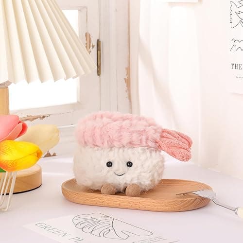 Apricot Lamb Garnelen Sushi Plüschtier Kuscheltier Shrimp Sushi Rosa 8cm thumbnail 4