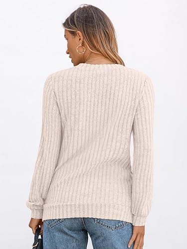 Womens V Neck Long Sleeve Shirt Fall Fashion Tops Tunic Dressy Casual Sweater Clothes Cute Trendy Work Outfits 2025 thumbnail 7
