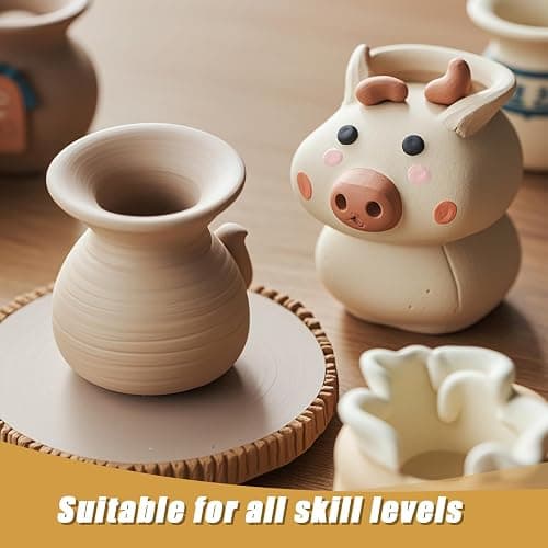 ZEHIQ Premium Air Dry Clay-2.2 lbs Natural Pottery Clay for Wheel Throwing, Hand Building, Sculpting Molding | No Baking Required, Self-Hardening | Beginner & Professional Artist Supplies(Terracotta) thumbnail 5