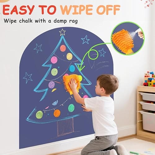 OMKSIH Arch Magnetic Wall Decal for Kids 40x32 Inches Magnetic Chalk Board Sticker Magnet Chalkboard for Wall Peel and Stick Self Adhesive Blackboard Multifunctional for Playroom Home Office School thumbnail 5