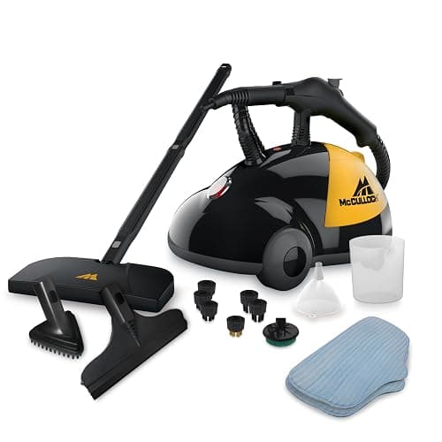McCulloch MC1275 Heavy-Duty Steam Cleaner, 45 Minute Runtime, 18 Accessories: Mop Head, Brushes, & More - Built for Home, Tile, Grout, Carpet, Furniture, & Personal Car Detailing - Image 1