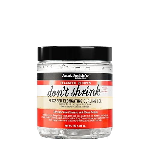 Aunt Jackie's Flaxseed Recipes Don't Shrink Elongating Hair Curling Gel for Natural Curls, Coils and Waves, Helps Prevent Dryness and Flaking, 15 oz thumbnail 2