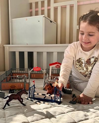 KIDBEST Horse Stable Playset, Horse Toys Set for Girls and Boys with Rider, Farm Animal Figurines Barn Toys, Pretend Play for Kids 3-5 6 7 8-10 Birthday Gifts thumbnail 8