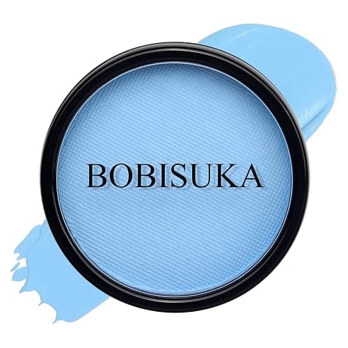 BOBISUKA Light Blue Face Body Paint, Water-Based Face Painting Kit & Body Paints, Kids Adults Facepaint for Halloween Sally Avatar Corpse Bride Smurf SFX Makeup, Costume Cosplay Party Theater & Stage - Image 1
