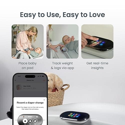 Woddle Baby Changing Pad, Baby Scale, 6 in 1 Waterproof Pad, Easy-to-Clean Changing pad, Wipeable Changing Pad with Safety Belt, Non-Slip Pad for Dresser, Easy to Clean thumbnail 6