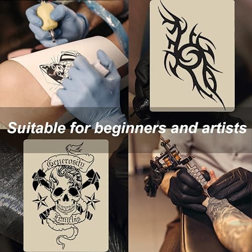 Yuelong 10Pcs Tattoo Practice Skins Double-Sided Fake Skin for Tattooing & Microblading | Reusable Blank Tattoo Skin Pad, Beginner-Friendly, Studio-Grade Training Supplies thumbnail 6