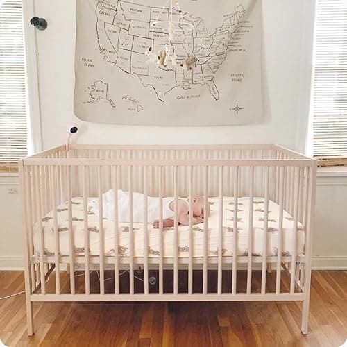 100% Organic Cotton 2 Pack 52x28 Inches Muslin Crib Sheets Fitted Crib Mattress Sheet for Baby Girls & Boys, Soft Boho Neutral Toddler Bed Sheets Fits Well Standard Size Crib Mattress 28x52 Inches thumbnail 9