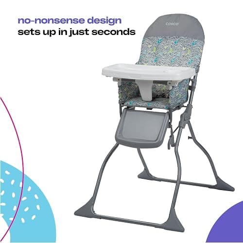 Cosco Kids Simple Fold Highchair for Baby, Simple Foldable High Chair, Convenient, Lightweight, and Compact Design, Comet thumbnail 7