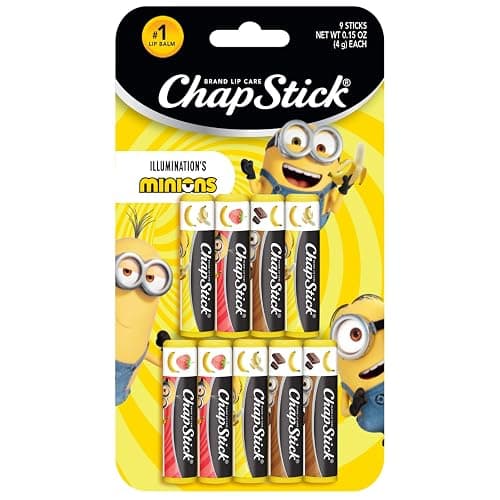 ChapStick Lip Balm, Minions Banana Variety Packs (9 Sticks), Party Favors for Kids, 0.15 Oz Ea - Banana Variety pack - 1 Count (Pack of 3) - Image 1