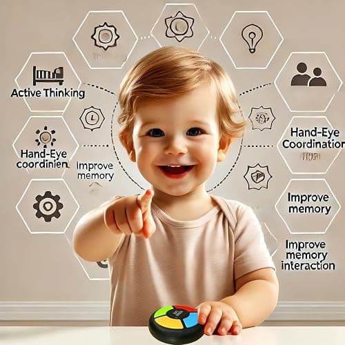 tingbowie Light Up Memory Game Handheld Electronic Toys Color Memorizing Classic Board Games Quiz Game with Lights and Sounds (907) (907) thumbnail 5