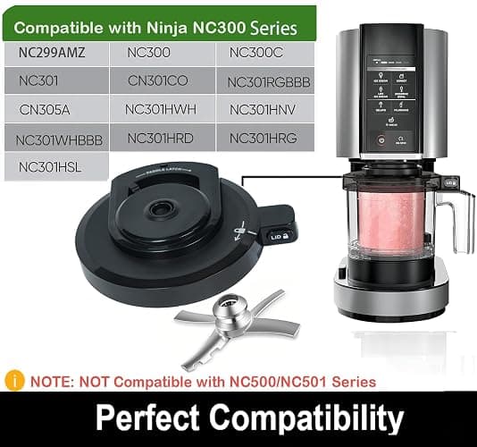 Outer Bowl Lid with Paddle Compatible with Ninja NC301 NC300 Series Ice Cream Maker,Reusable BPA-Free Replacement Lid, Creami Accessories Suit for NC299AMZ/NC301/NC300/NC201/NC101 Series thumbnail 5