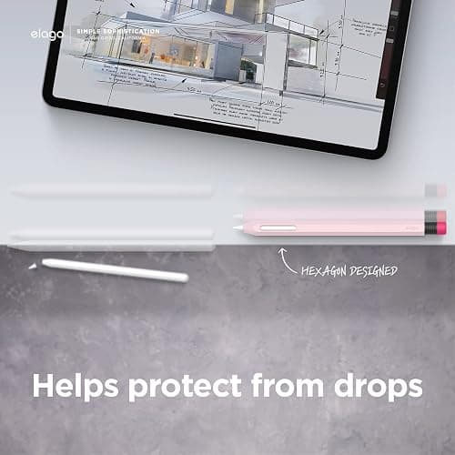 elago Compatible with Apple Pencil Pro Case & Apple Pencil 2nd Generation Case, Compatible with Magnetic Charging, Double Tap, Squeeze, Haptic (Must Read Installation Instructions) [Lovely Pink] thumbnail 6