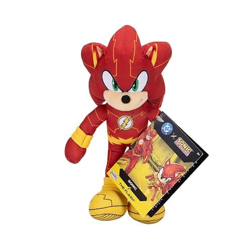 Sonic The Hedgehog DC Comics Sonic as The Flash and Silver as Green Lantern 9” Plush 2-Pack thumbnail 3