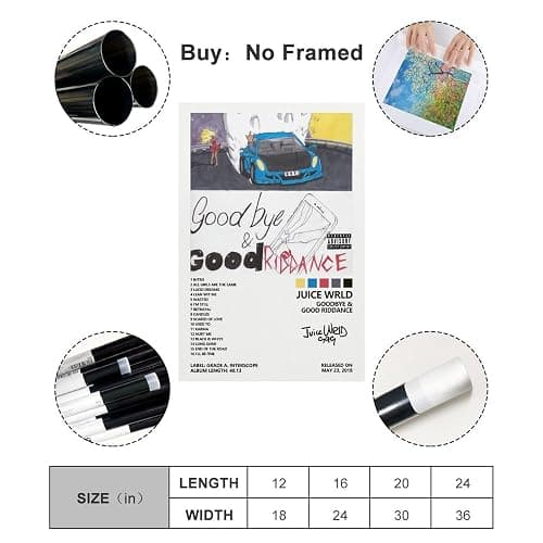 CHAUE Goodbye & Good Riddance Album Cover Poster for Bedroom Aesthetic Canvas Art Wall Decor 12x18inch(30x45cm) thumbnail 2