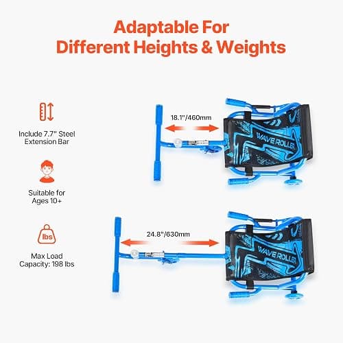 VEVOR Ride on Scooter, Load Capacity of 198 lbs, Swing Side-to-Side for Amazing Ride Powered by Zig-Zag Motion, Ride on Drifting Toy for Ages 10+, Rides on Any Hard Surface for Indoor & Outdoor, Blue thumbnail 5