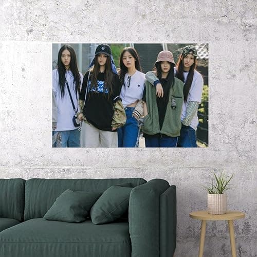 Stay Out Your Lane NewJeans Right Now Group Poster K-pop Music Art 12x16 Poster thumbnail 2