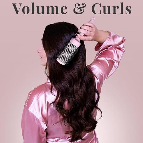 Lily England Round Blow Dry Brush Set for Women - Perfect for Voluminous Blowouts - Ceramic Ionic Technology - Luxury Gift for Her (Pink) thumbnail 8