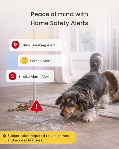 Furbo 360° Dog Camera + Mini [New Subscription Required at Setup] 2-Camera Bundle Nanny Subscription: Dog Safety & Home Security Alerts, Pet Camera with Speaker, Phone App & Night Vision thumbnail 7