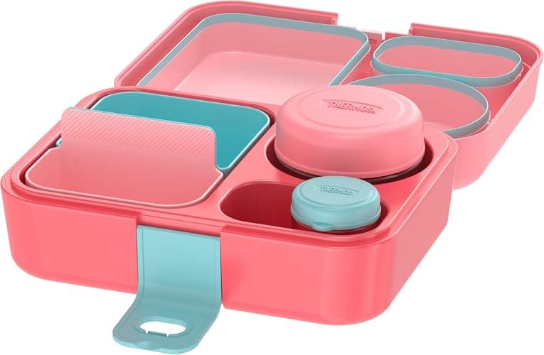 THERMOS Kids Freestyle 8 Piece Food Storage Kit, Pink/Peach thumbnail 3