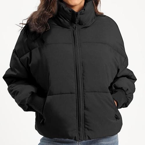 Acubozzntb Women's Puffer Jacket Long Sleeve Zip Up Warm Baggy Winter Jackets for Women thumbnail 4