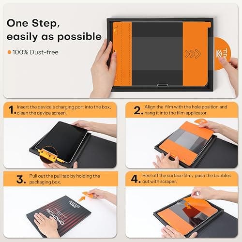 OMOTON PAPERSENSE Matte Screen Protector for iPad Air 11 Inch M3 2025 & M2 2024 (7th/6th Gen), Paper-layer Tempered Glass with Dust-free Installation Tray, Anti-glare, Apple Pencil Support, 2 Pack thumbnail 5