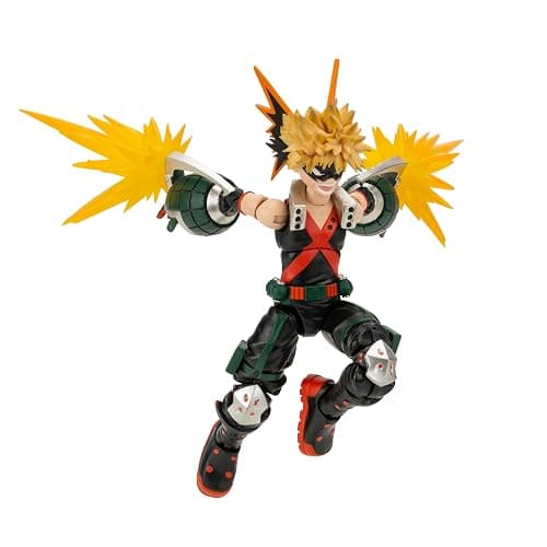 Total Anime Katsuki Bakugo - 6.5-Inch Figure with Swappable Faceplates, Alternate Hands, and Blast Effects - Image 1
