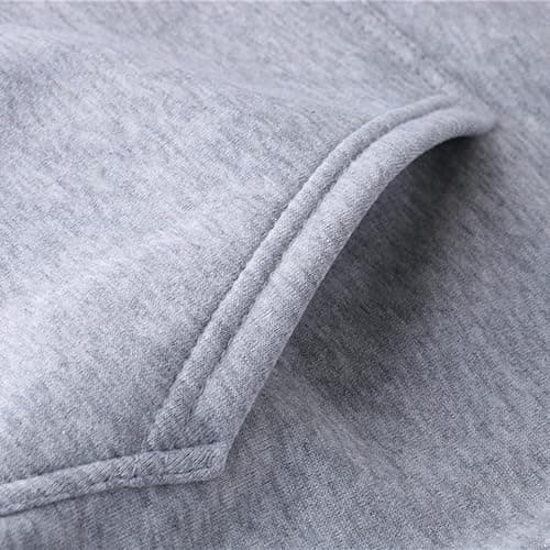 YOOJIA Unisex Men Women Long Sleeves Drawstring Hooded Sweatshirt Plain Pullover Hoodies Thermal Tops thumbnail 3