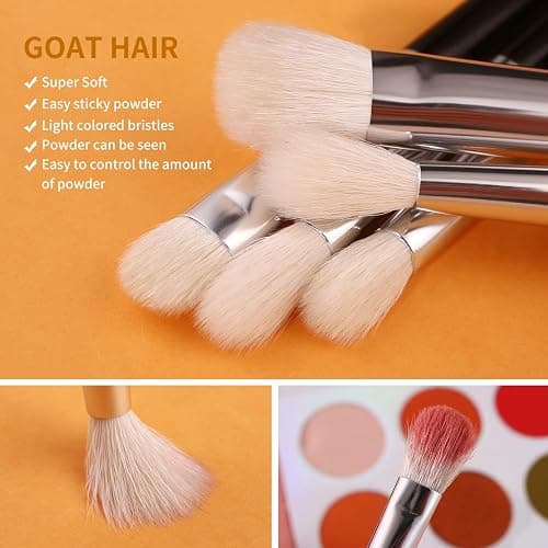 BEILI Eye Makeup Brushes 15pcs Eyeshadow Brushes Soft Synthetic-Natural Hair Eye Shadows Blending Concealers Eyebrow Eyeliner Professional Make Up Brushes Set thumbnail 7