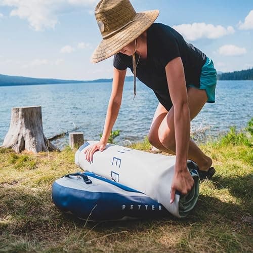 ISLE Megalodon Inflatable Stand Up Paddle Board & iSUP Bundle Accessory Pack - Up to 1,050 lbs Capacity — Durable, Lightweight, Stable — 12' L x 45" W x 8" OR 15' L x 56" W x 8" thumbnail 6