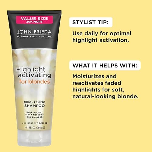 John Frieda Sheer Blonde Highlight Activating Shampoo, Brightening Shampoo for Blonde Hair, Maintains and Enhances Color, Removes Dulling Residue and Instantly Brightens Hair, 8.45 Oz, Pack of 2 thumbnail 3