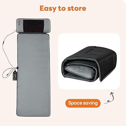 Sweetcrispy Full Body Massage Mat, Heating Pad with Massager, Vibrating Heating Pad for Back Pain, Leg, Full Body, with 10 Motors and 9 Speed Settings, Gift for Dad Mom thumbnail 6