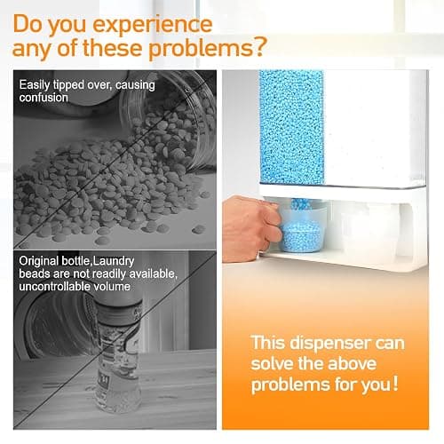 Conworld Laundry Detergent Dispenser, Scent Booster Beads Dispenser for Laundry Room Organization, Suitable for Beads, Stain Remover Powder thumbnail 3