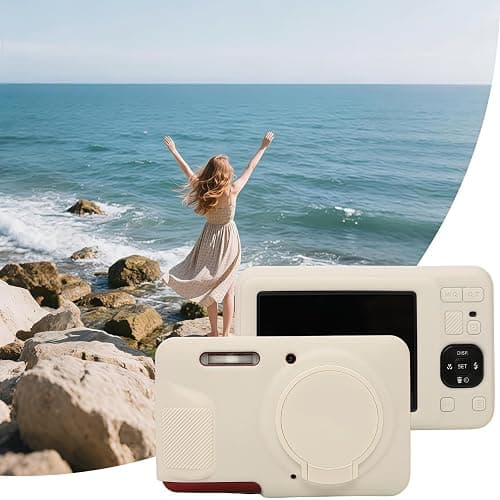 SZHSYJY Case for Kodak PIXPRO FZ55,FZ55 accessories,Soft Silicone Protective Case Removable Lens Cover,Comes with 2 Screen Protectors and 1 Wrist Strap. (Misty White) thumbnail 6