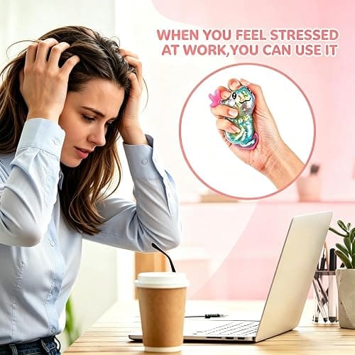 Axolotl Squishy Stress Relief Ball, Glitter Axolotls Squishies Toy, Squishies Squeeze Sensory Axolotl Toys, Cute Malt Sugar Axolotl Toy Fidget Toys Adults Fidget Toy for Kids Youth Adult thumbnail 4