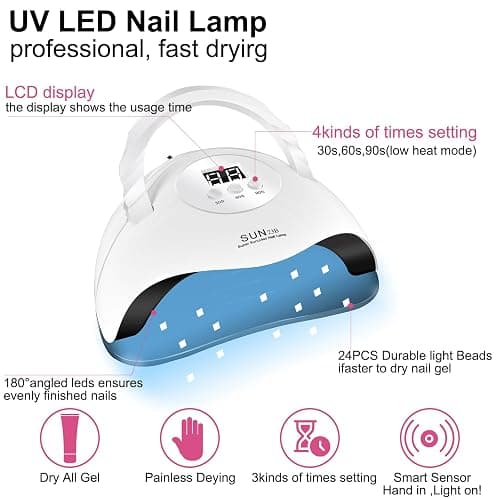 YALSYNY NAIL POLISH KIT with U V Lamp and Drill Starter Kit 36 Colors Gel Nail Polish Nail Art Gel Manicure Kit thumbnail 4