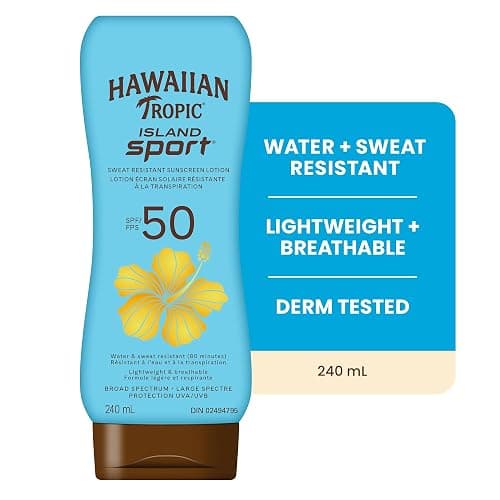Hawaiian Tropic Island Sport Lotion Sunscreen SPF 50, 240mL | Hawaiian Tropic Sunscreen SPF 50, Sunscreen, Broad Spectrum Sunscreen, Water Resistant Sunscreen, 240mL thumbnail 3