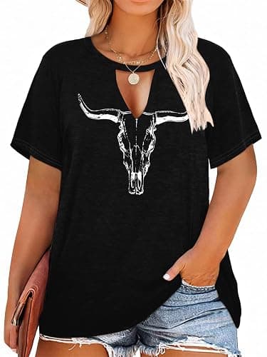 Plus Size Smooth As Tennessee Whiskey Shirt Women Keyhole Sexy V Neck Country Music Tops Tshirt - Image 1