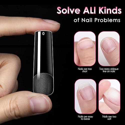 Ranrose Long Straight Nails Tips,240PCS Full Cover Soft Gel Nail Tips for Acrylic Nails Professional 12 Size Pre-shaped XXL Straight Shape False Nail Half Matte Fake Nail for Press On Nail Extensions thumbnail 6